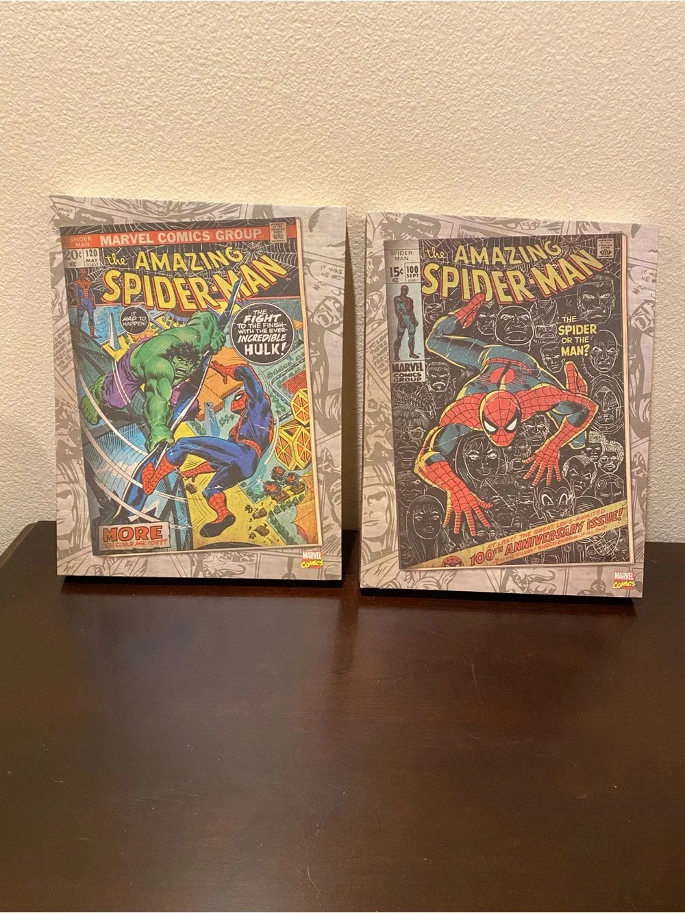 Hobby Lobby Spiderman Canvas Wall Art Comic Book Covers Set of 2